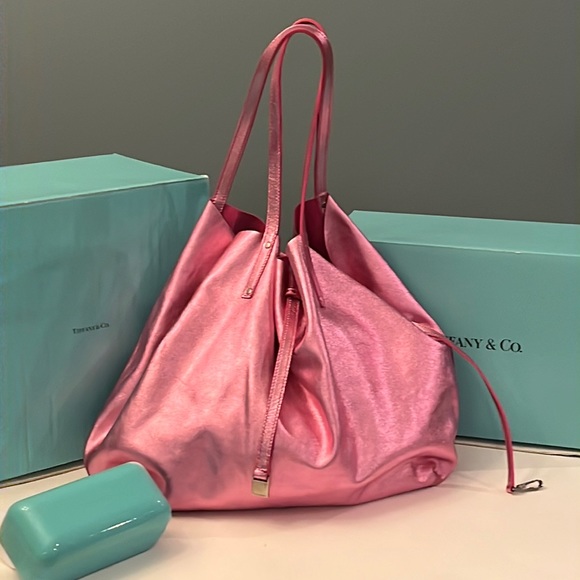 Tiffany & Co. Handbags - Tiffany & Co. Shimmer Pink Tote